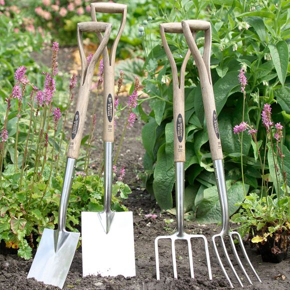 Pelle de jardinage en acier inoxydable avec manche en bois, outils