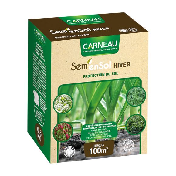 Semensol Carneau 0,5 kg : mélange de plantes non gélives à semer pour protéger le sol l'hiver.