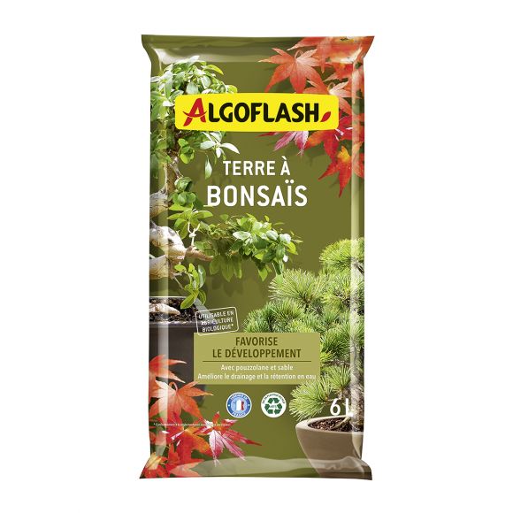 Terre  spéciale Bonsaïs, 6 L, Algoflash.