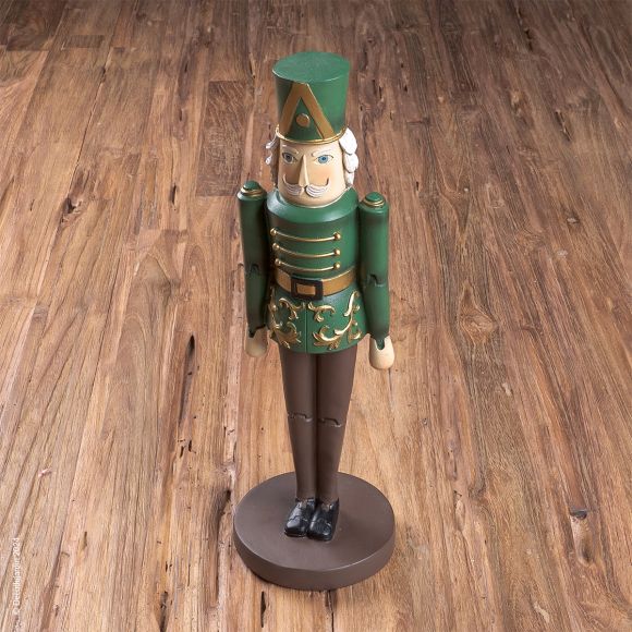 Figurine de Noël Casse-Noisette vert , statuette résine polyester.